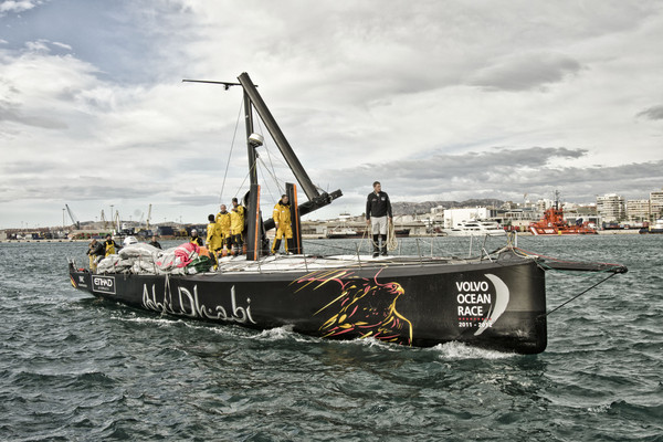Abu Dhabi Ocean Racing's after the mast broke